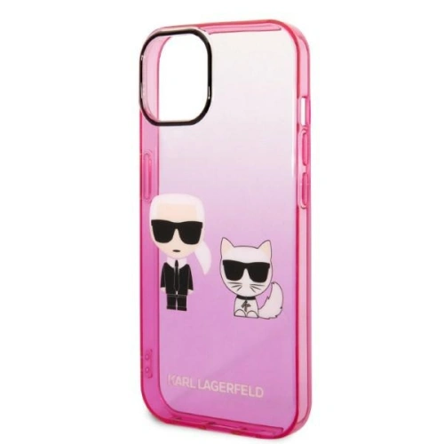 Kup Etui Karl Lagerfeld KLHCP14STGKCP Apple iPhone 14 hardcase różowy/pink Gradient Ikonik Karl & Choupette - KLD1172 - {ean13} - Sklep Home Screen