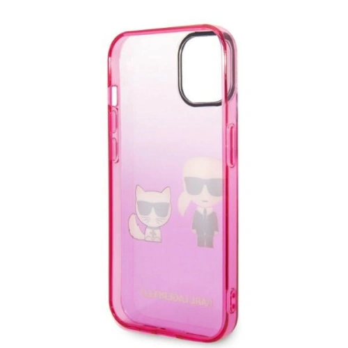 Kup Etui Karl Lagerfeld KLHCP14STGKCP Apple iPhone 14 hardcase różowy/pink Gradient Ikonik Karl & Choupette - KLD1172 - {ean13} - Sklep Home Screen