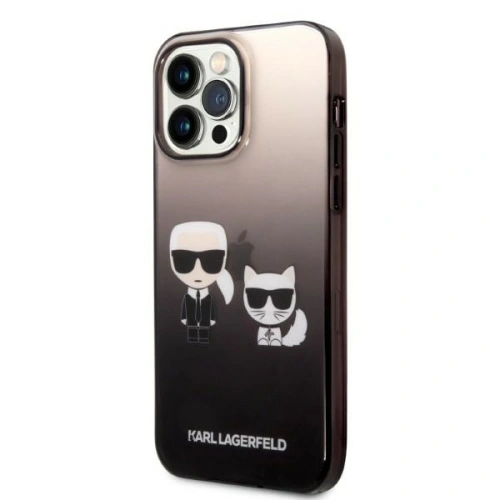 Kup Etui Karl Lagerfeld KLHCP14XTGKCK Apple iPhone 14 Pro Max hardcase czarny/black Gradient Ikonik Karl & Choupette - KLD1173 - {ean13} - Sklep Home Screen