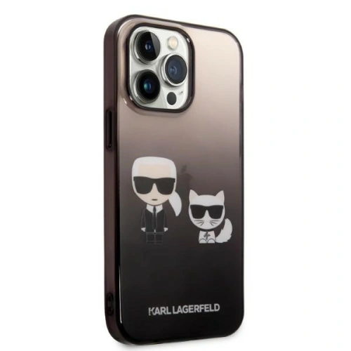 Kup Etui Karl Lagerfeld KLHCP14XTGKCK Apple iPhone 14 Pro Max hardcase czarny/black Gradient Ikonik Karl & Choupette - KLD1173 - {ean13} - Sklep Home Screen