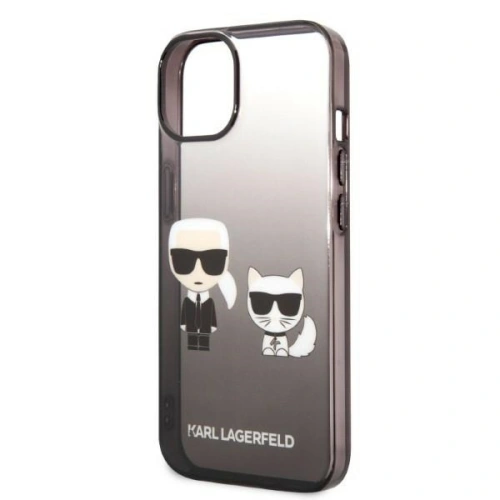 Kup Etui Karl Lagerfeld KLHCP14XTGKCK Apple iPhone 14 Pro Max hardcase czarny/black Gradient Ikonik Karl & Choupette - KLD1173 - {ean13} - Sklep Home Screen