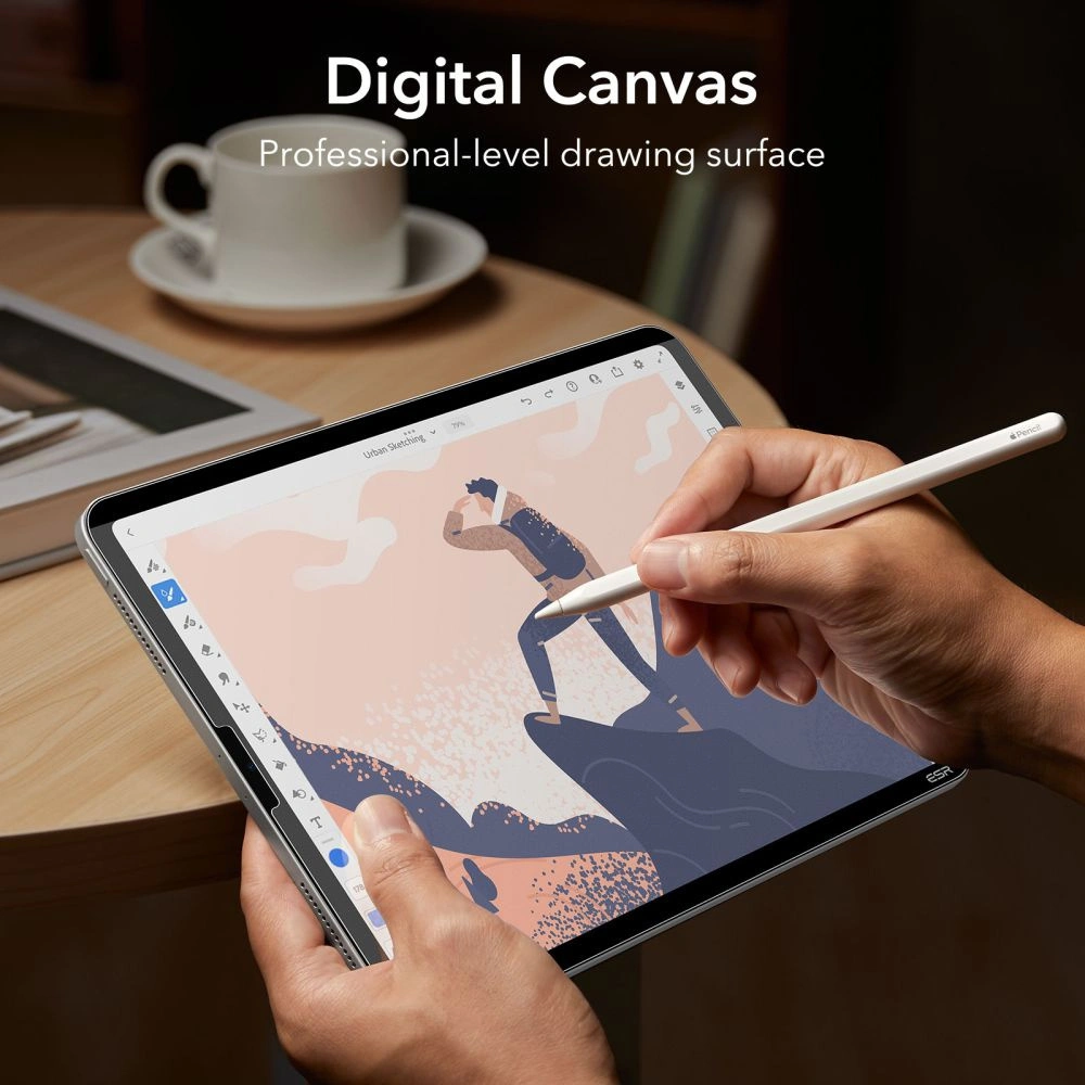 Folia ESR Paper Feel Magnetic Apple iPad Pro 12.9 2020/2021 (4. i 5. generacji) Matte Clear
