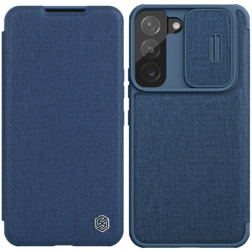 Kup Etui Nillkin Qin Cloth Pro Samsung Galaxy S22+ Plus modrý - NLK711 - {ean13} - Sklep Home Screen