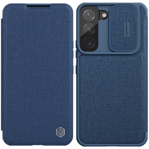 Kup Etui Nillkin Qin Cloth Pro Samsung Galaxy S22+ Plus niebieski - 6902048240285 - NLK711 - Homescreen.pl