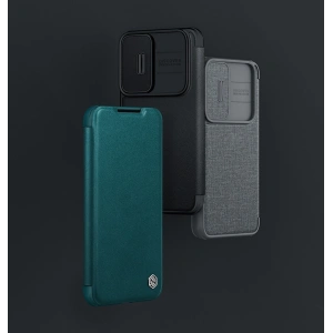 Etui Nillkin Qin Cloth Pro Samsung Galaxy S22+ Plus niebieski