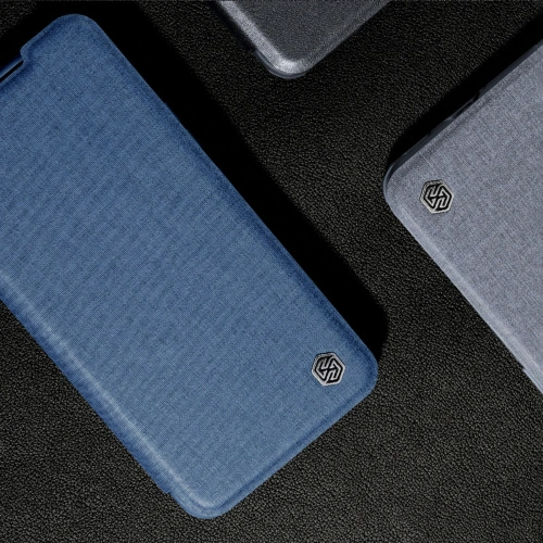 Kup Case Nillkin Qin Cloth Pro Samsung Galaxy S22+ Plus blau - NLK711 - {ean13} - Sklep Home Screen
