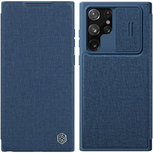 Kup Case Nillkin Qin Cloth Pro Samsung Galaxy S22 Ultra blau - NLK713 - {ean13} - Sklep Home Screen