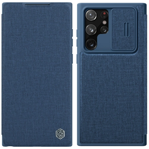 Kup Case Nillkin Qin Cloth Pro Samsung Galaxy S22 Ultra blau - NLK713 - {ean13} - Sklep Home Screen