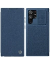 Etui Nillkin Qin Cloth Pro Samsung Galaxy S22 Ultra niebieski