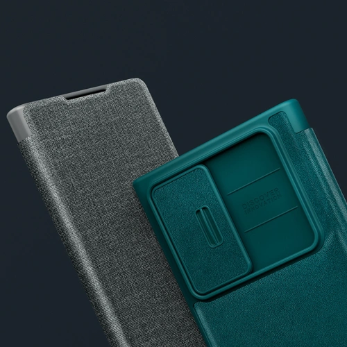Kup Etui Nillkin Qin Cloth Pro Samsung Galaxy S22 Ultra kék - NLK713 - {ean13} - Sklep Home Screen