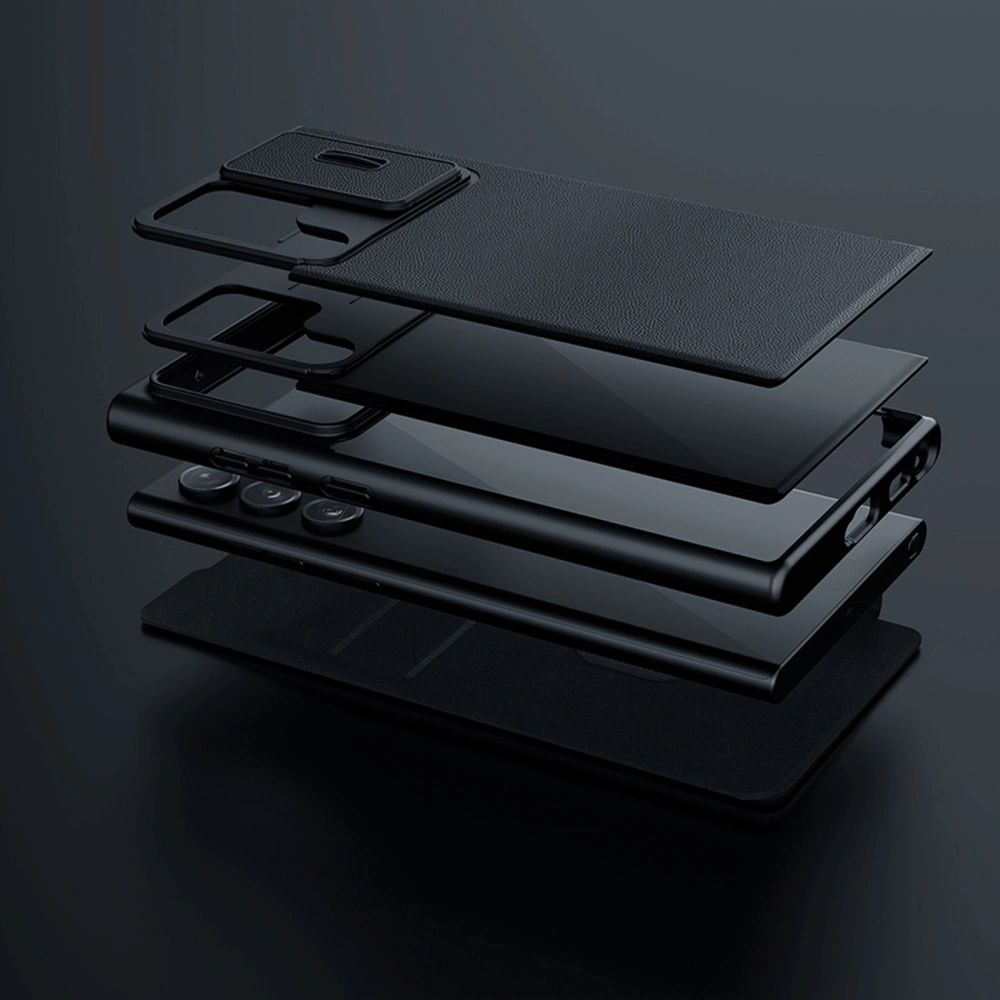 Etui Nillkin Qin Cloth Pro Samsung Galaxy S22 Ultra szary