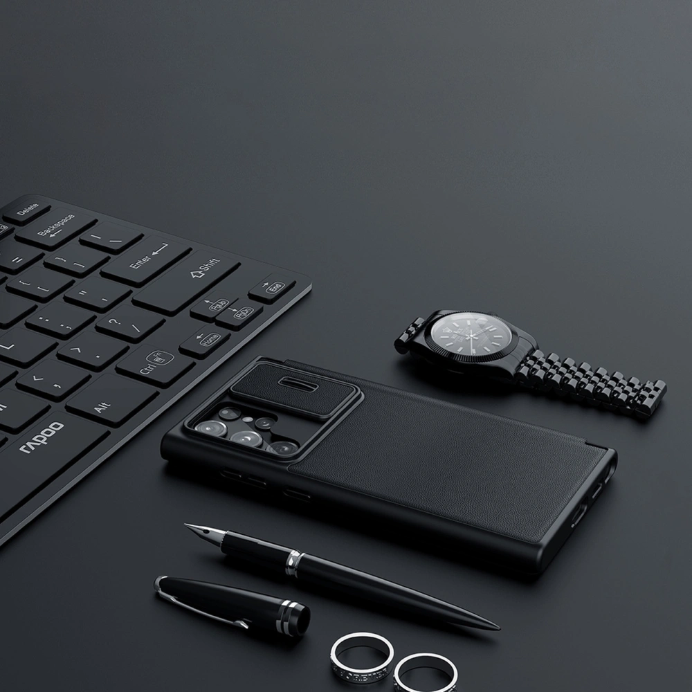 Etui Nillkin Qin Cloth Pro Samsung Galaxy S22 Ultra szary