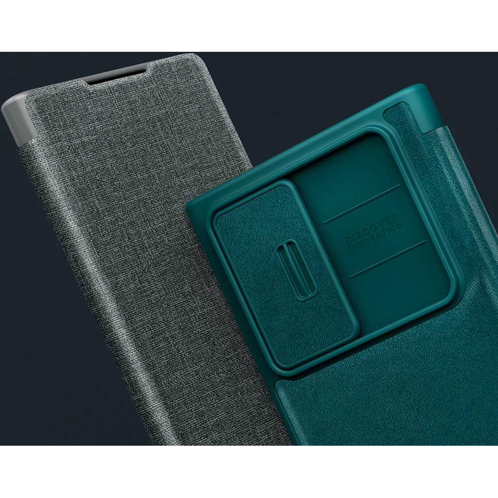 Etui Nillkin Qin Cloth Pro Samsung Galaxy S22 Ultra szary