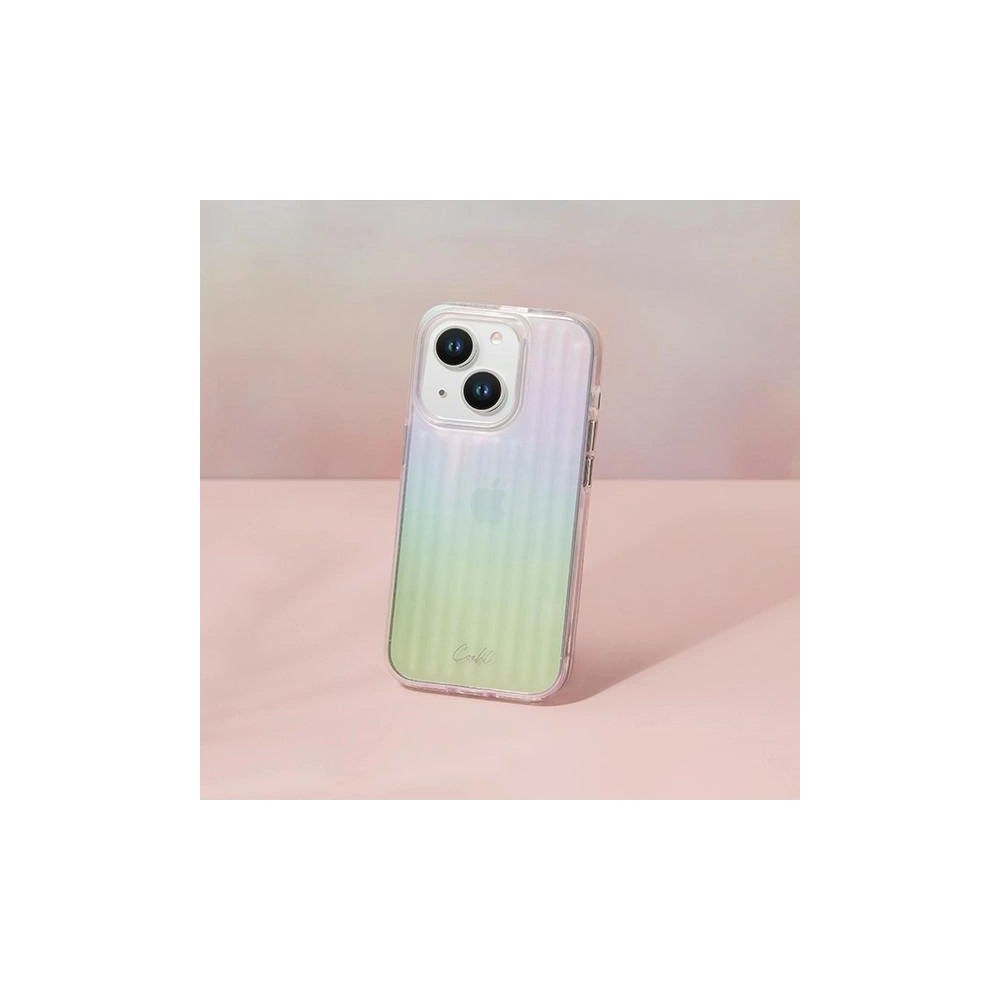 Etui UNIQ Coehl Linear Apple iPhone 14 Plus / 15 Plus opalowy/iridescent