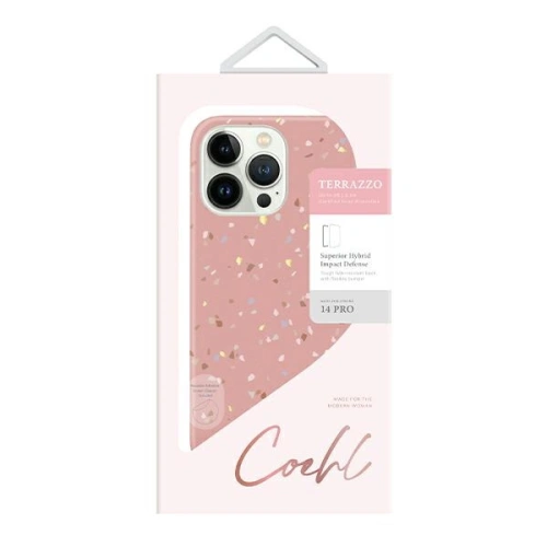 Kup Etui UNIQ Coehl Terrazzo pentru Apple iPhone 14 Pro roz/coral roz - UNIQ790 - {ean13} - Sklep Home Screen