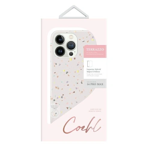 Kup Etui UNIQ Coehl Terrazzo Apple iPhone 14 Pro Max nisip/roca de nisip - UNIQ791 - {ean13} - Sklep Home Screen