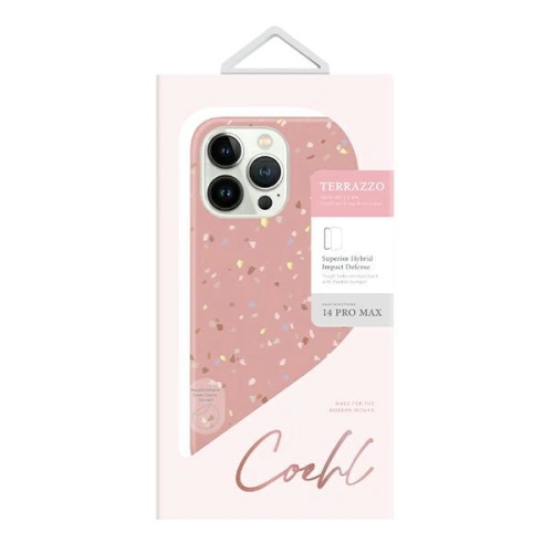Kup Etui UNIQ Coehl Terrazzo Apple iPhone 14 Pro Max roz/roz coral - UNIQ792 - {ean13} - Sklep Home Screen
