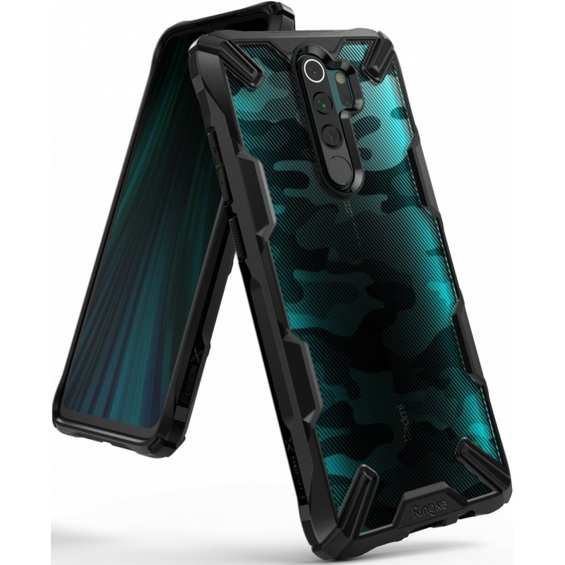 Etui Ringke Fusion-X Design Redmi Note 8 Pro Camo (Moro) Black