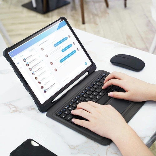 Kup Dux Ducis Touchpad Keyboard Case Bluetooth Apple iPad Air 10.9 2020/2022 (4, 5. generáció) / iPad Pro 11 2018/2020/2021 (1, 2, 3. generáció) / iPad Air 11 2024 (6. generáció) fekete - DDS404 - {ean13} - Sklep Home Screen