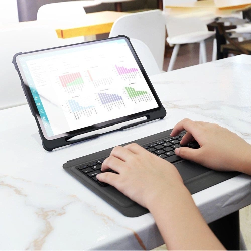 Kup Etui Dux Ducis Touchpad Keyboard Case Bluetooth Apple iPad Air 10.9 2020/2022 (4, 5 gen) / iPad Pro 11 2018/2020/2021 (1, 2, 3 gen) / iPad Air 11 2024 (6. generacji) czarny - DDS404 - {ean13} - Sklep Home Screen