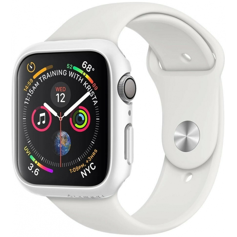 Kup Etui Spigen Thin Fit Apple Watch 4/5/6/7/8/9/SE 44/45mm White - 8809613760415 - SPN479WHT - Homescreen.pl