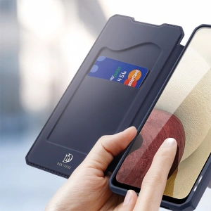 Etui Dux Ducis Skin X Samsung Galaxy A12/M12 modrý
