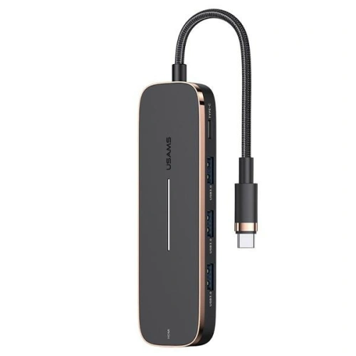Kup Hub USAMS 3xUSB/USB-C/HDMI černý/black SJ578HUB01 - USA791 - {ean13} - Sklep Home Screen