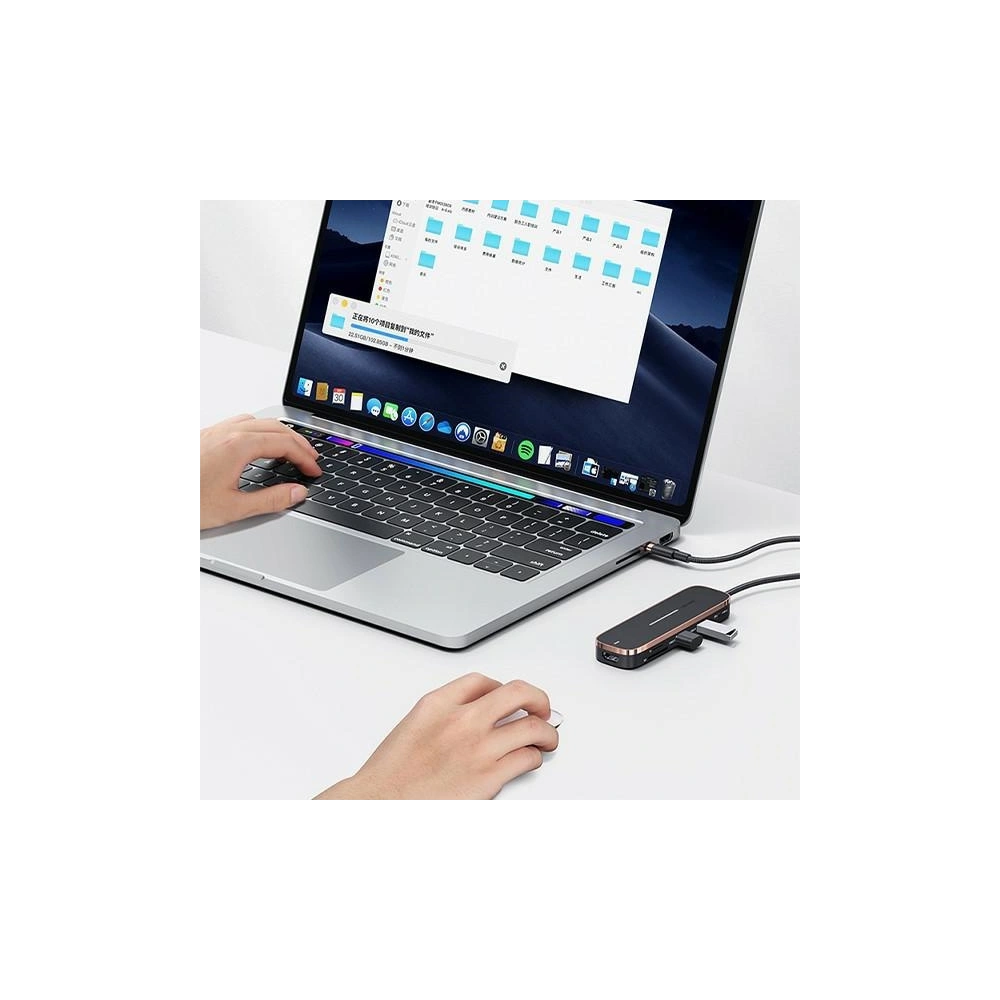 Hub USAMS 3xUSB/USB-C/HDMI czarny/black SJ578HUB01