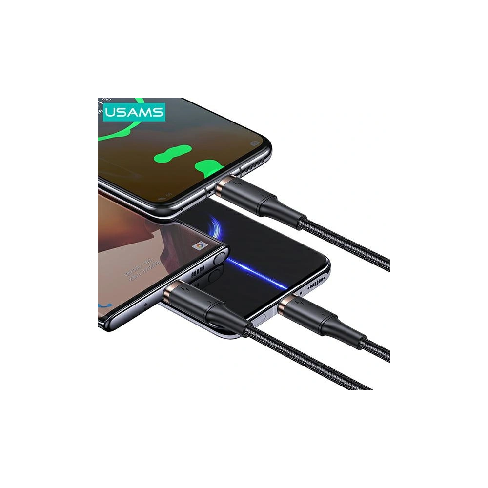 Kabel USAMS U81 USB-C/USB-C 100W PD Fast Charge 6m czarny/black SJ570USB01