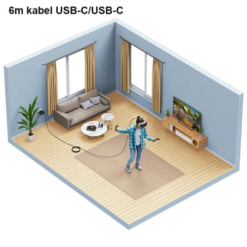 Kup Cablu USAMS U81 USB-C/USB-C 100W PD Încărcare Rapidă 6m negru/black SJ570USB01 - USA792 - {ean13} - Sklep Home Screen