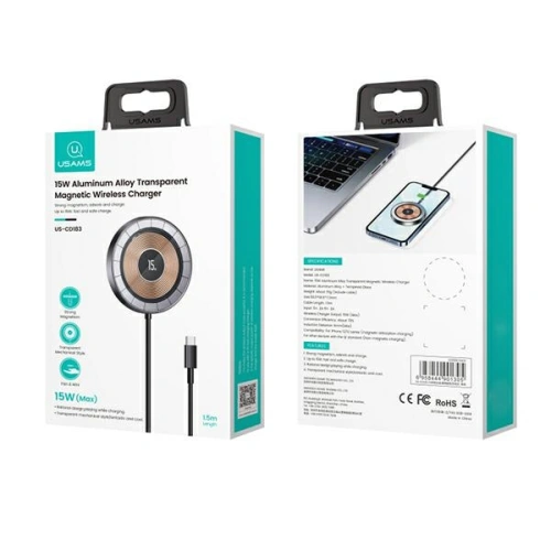 Kup Induktive Ladestation USAMS US-CD183 magnetic 15W schwarz/black CD183CDX01 - USA793 - {ean13} - Sklep Home Screen