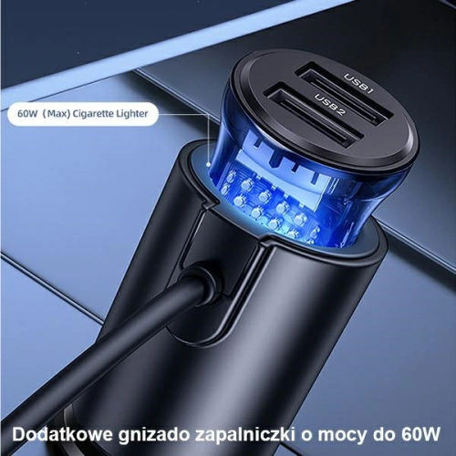 Kup USAMS Autoladegerät 3xUSB/1xUSB-C 156W schwarz/black CC161CC01 - USA794 - {ean13} - Sklep Home Screen