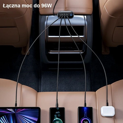 Kup Încărcător auto USAMS 3xUSB/1xUSB-C 156W negru/black CC161CC01 - USA794 - {ean13} - Sklep Home Screen