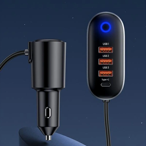 Kup Încărcător auto USAMS 3xUSB/1xUSB-C 156W negru/black CC161CC01 - USA794 - {ean13} - Sklep Home Screen