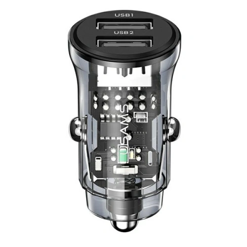 Kup Încărcător auto USAMS C31 3A 2xUSB-A Încărcare rapidă negru/black CC162CC01 - USA795 - {ean13} - Sklep Home Screen