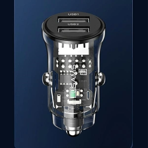 Kup Ładowarka samochodowa USAMS C31 3A 2xUSB-A Fast Charge czarny/black CC162CC01 - USA795 - {ean13} - Sklep Home Screen