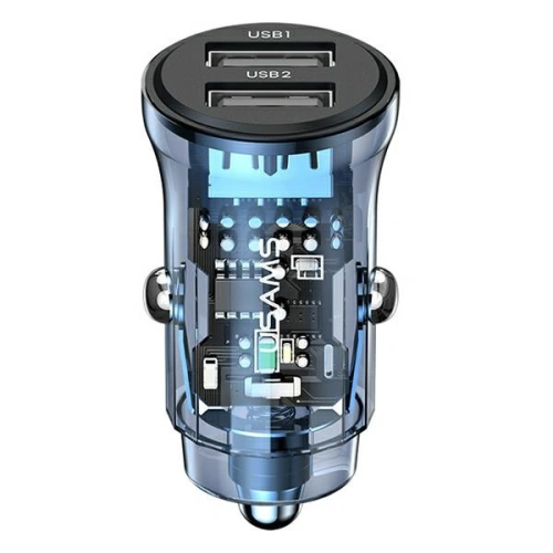 Kup Încărcător auto USAMS C31 3A 2xUSB-A Încărcare rapidă albastru/blue CC162CC02 - USA796 - {ean13} - Sklep Home Screen