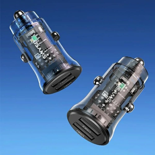 Kup Încărcător auto USAMS C31 3A 2xUSB-A Încărcare rapidă albastru/blue CC162CC02 - USA796 - {ean13} - Sklep Home Screen