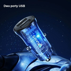 Kup Ładowarka samochodowa USAMS C31 3A 2xUSB-A Fast Charge niebieski/blue CC162CC02 - USA796 - {ean13} - Sklep Home Screen
