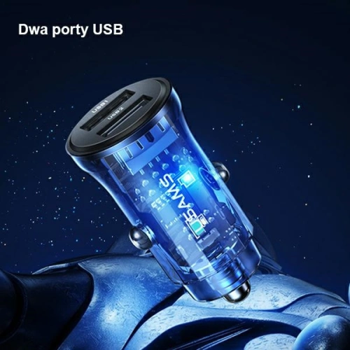 Kup Încărcător auto USAMS C31 3A 2xUSB-A Încărcare rapidă albastru/blue CC162CC02 - USA796 - {ean13} - Sklep Home Screen