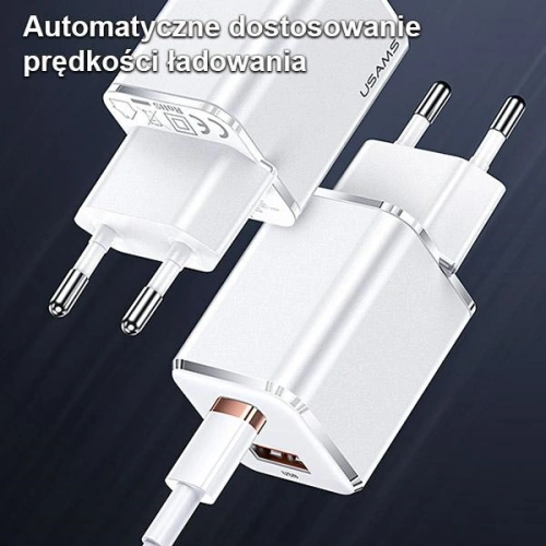Kup Încărcător de rețea USAMS T43 1xUSB-C/1xUSB 33W PD 3.0 + QC 3.0 + cablu U63 USB-C/Lightning alb/white USKTZ02 - USA799 - {ean13} - Sklep Home Screen