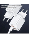 Kup Încărcător de rețea USAMS T43 1xUSB-C/1xUSB 33W PD 3.0 + QC 3.0 + cablu U63 USB-C/Lightning alb/white USKTZ02 - USA799 - {ean13} - Sklep Home Screen