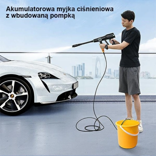 Kup Myjka ciśnieniowa USAMS 5000 mAh + wąż ogrodowy 5m czarny/black US-ZB252 - USA802 - {ean13} - Sklep Home Screen