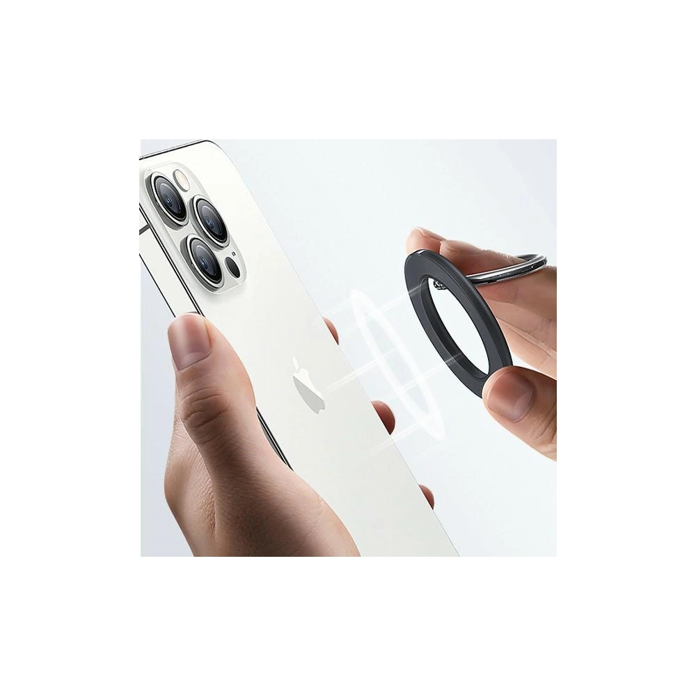 Uchwyt na palec USAMS Ring holder magnetic czarny/black US-ZJ071