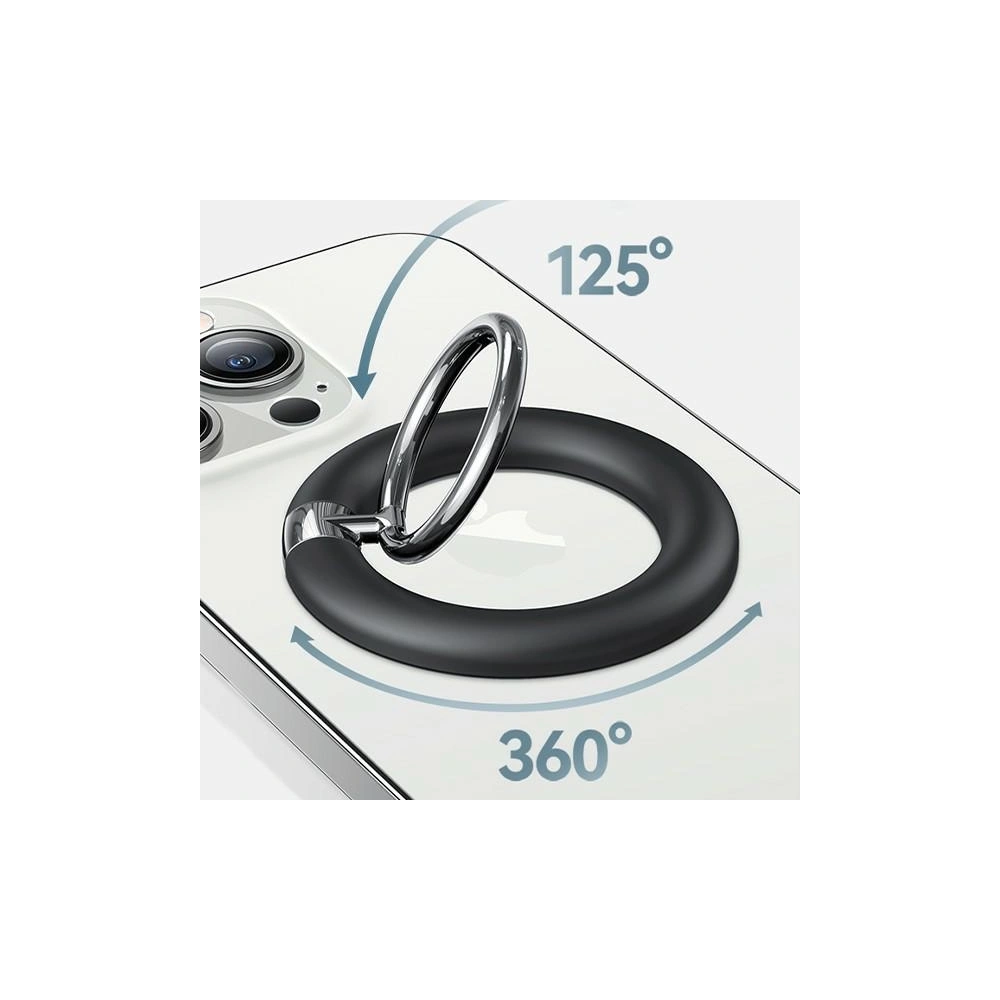 Uchwyt na palec USAMS Ring holder magnetic czarny/black US-ZJ071
