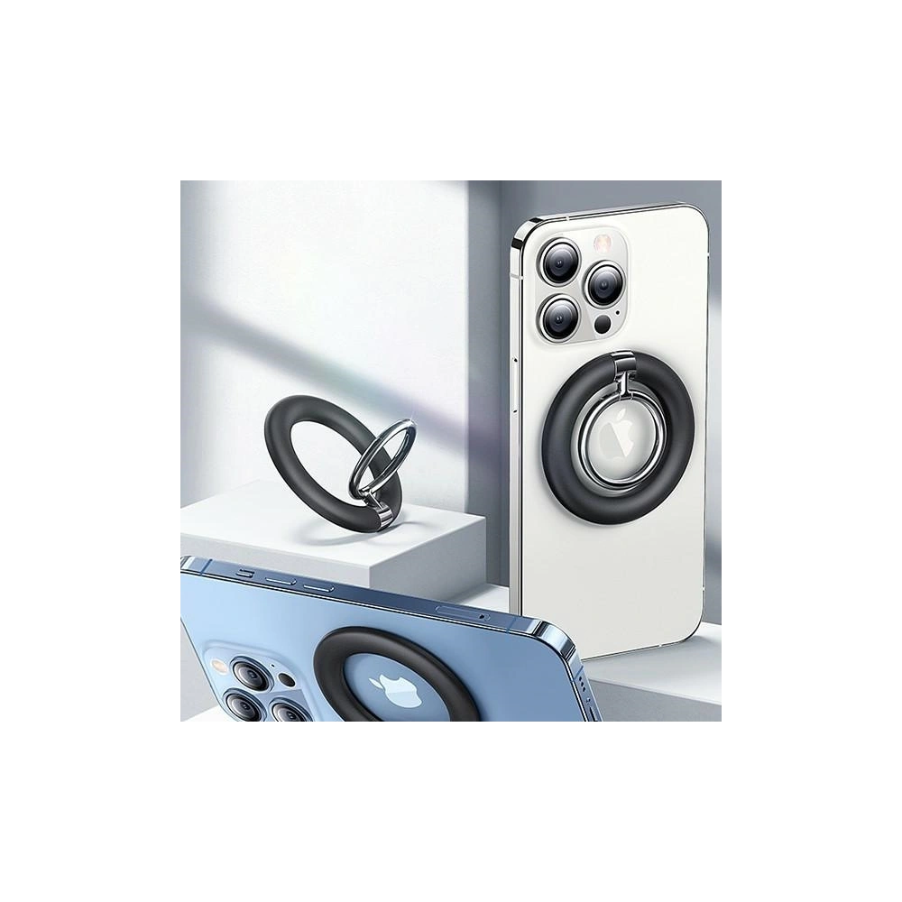 Uchwyt na palec USAMS Ring holder magnetic czarny/black US-ZJ071