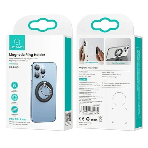 Kup Fingerhalter USAMS Ring Halter magnetisch schwarz US-ZJ071 - USA803 - {ean13} - Sklep Home Screen