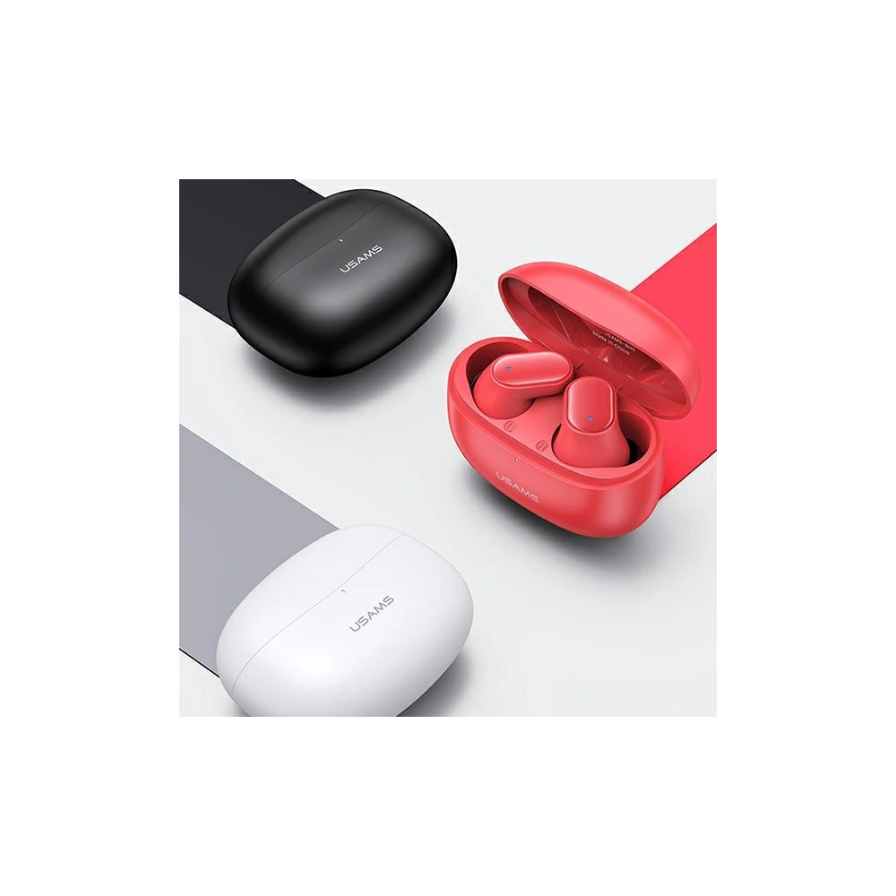 Słuchawki TWS USAMS BH series Bluetooth 5.1 biały/white BHUBH02