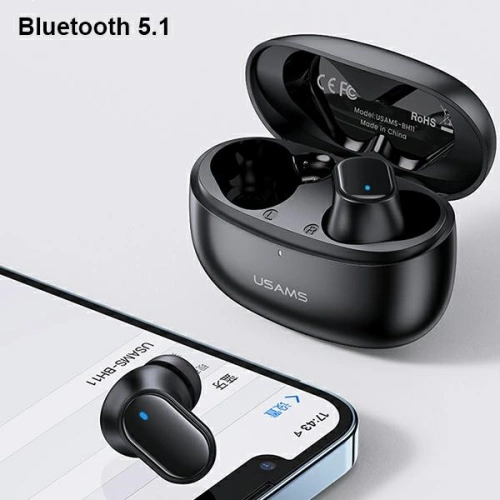 Kup Sluchátka TWS USAMS BH série Bluetooth 5.1 černá/black BHUBH01 - USA805 - {ean13} - Sklep Home Screen