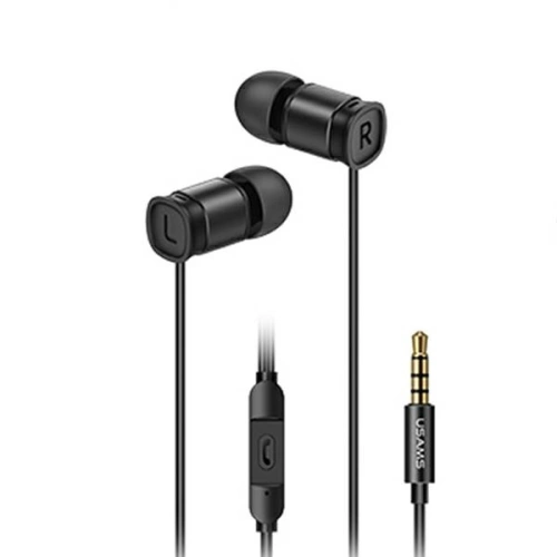 Buy USAMS EP-46 Earphones jack 3,5 mm black 1,2m HSEP4601 - USA807 - {ean13} - Home Screen Store Europe